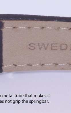 Swedish Elk Leather Strap Black Steel Clasp 22mm - Image 4