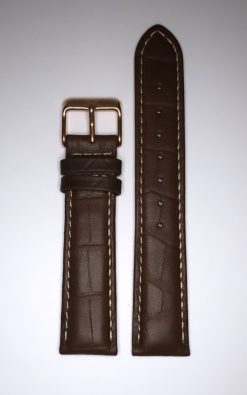 Leather strap Marlin Brown 20mm Rose Gold