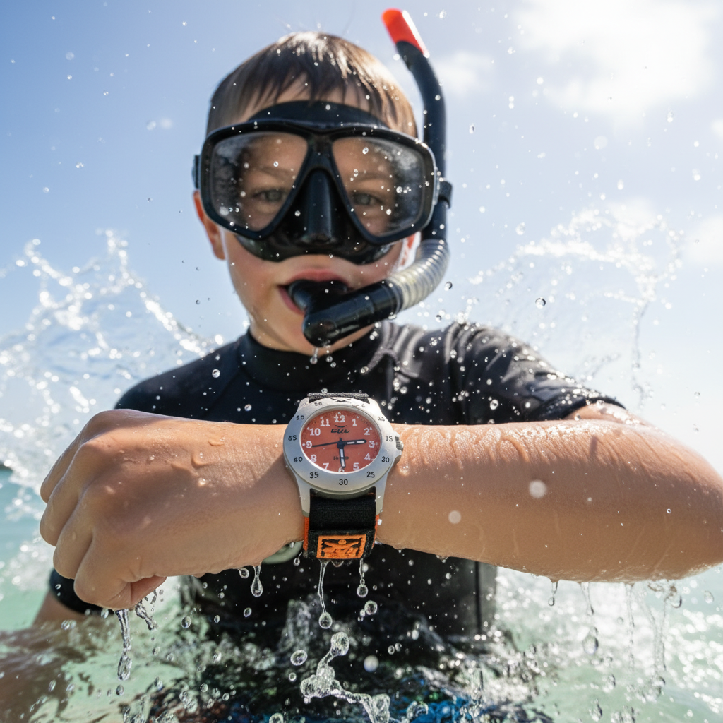 micro velcro orange gul watches