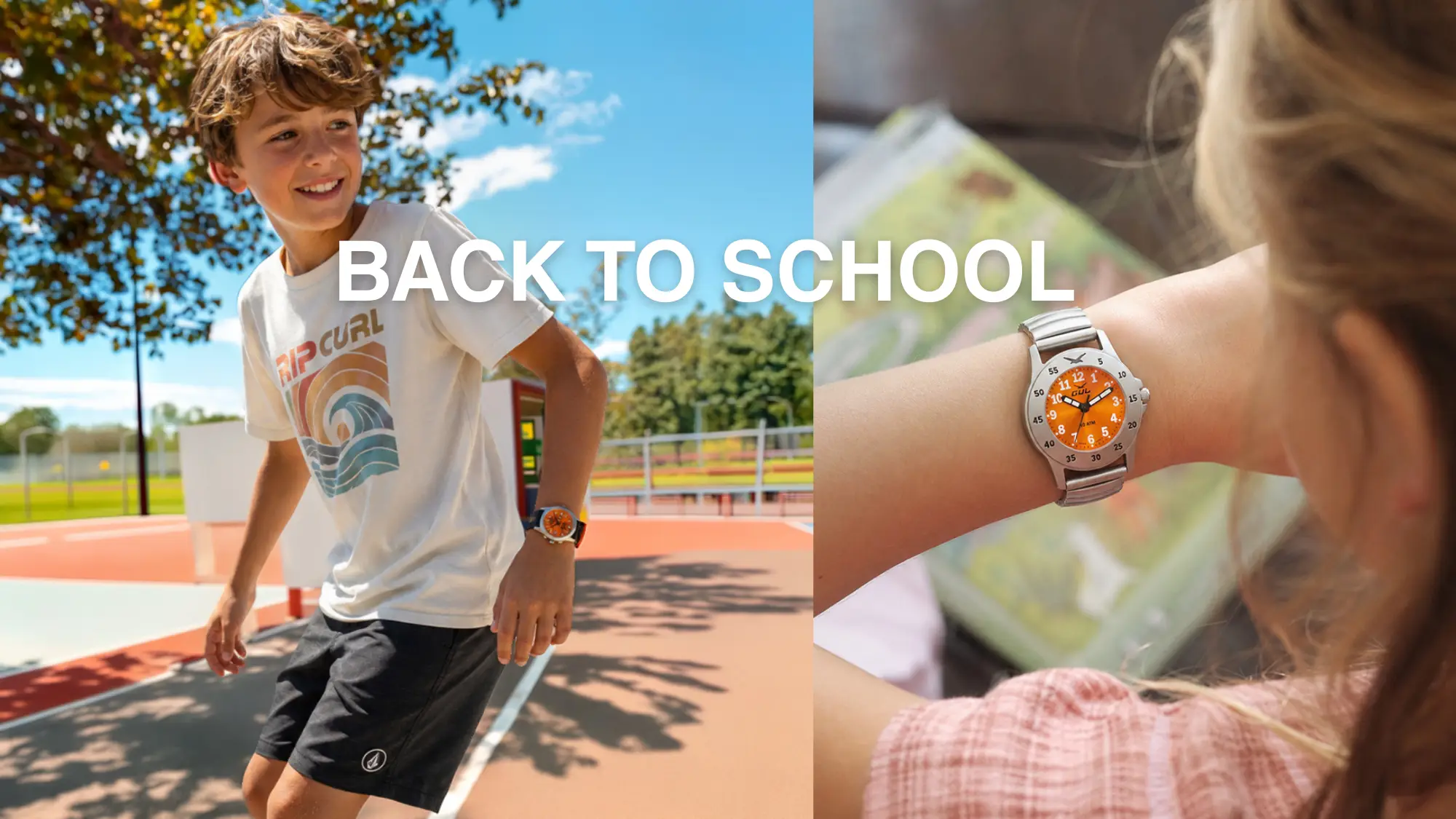 kids watches gul watches back to school banner